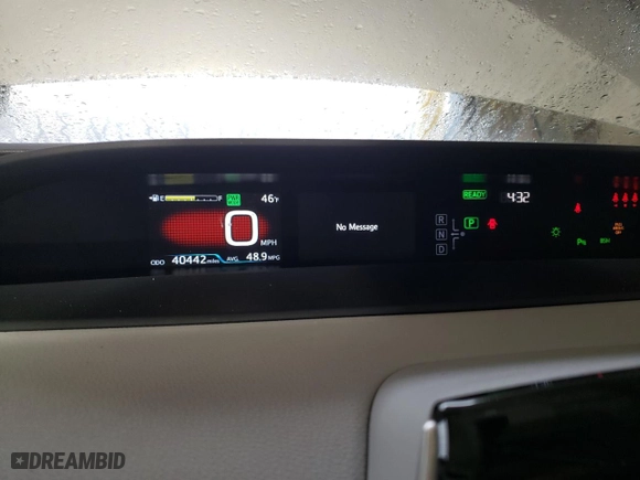 2019 Toyota Prius L Eco with VIN JTDKARFU6K3088882, listed as a Copart auction lot 52858895 with 40,442 mi miles and Salvage Title. Bid and sale history available at carsss.com. Image 9.