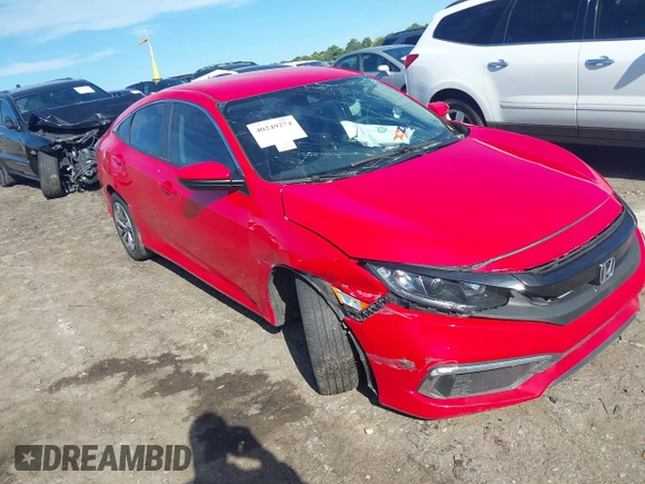 2020 Honda Civic Sedan LX with VIN 2HGFC2F62LH553713, listed as a IAAI auction lot 40249274 with 59,762 mi miles. Bid and sale history available at carsss.com. Image 17.