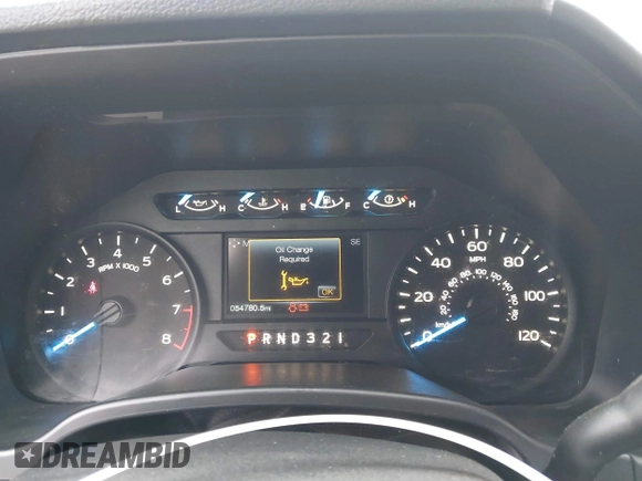 2017 Ford F-150 XL with VIN 1FTEX1C87HKE24171, listed as a IAAI auction lot 41905580 with 54,780 mi miles. Bid and sale history available at carsss.com. Image 7.