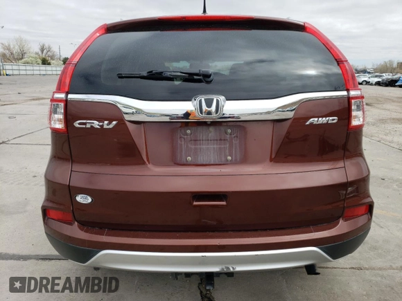 2015 Honda CR-V EX-L with VIN 5J6RM4H73FL009068, listed as a Copart auction lot 52908695 with 78,084 mi miles and Salvage Title. Bid and sale history available at carsss.com. Image 6.