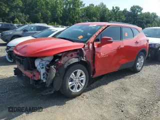 2021 Chevrolet Blazer LT with VIN 3GNKBBRAXMS511411, listed as a Copart auction lot 61634685 with 45,577 mi miles and Salvage title. Bid and sale history available at DreamBid. Image 1.