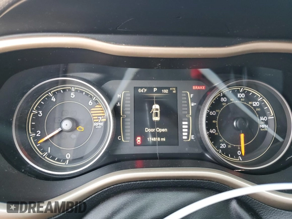 2016 Jeep Cherokee 75th Anniversary with VIN 1C4PJLCBXGW185675, listed as a Copart auction lot 60681185 with 174,818 mi miles and Clean title. Bid and sale history available at DreamBid. Image 9.