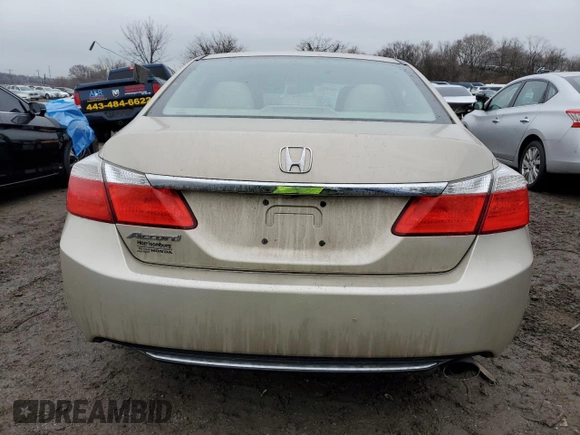 2015 Honda Accord LX with VIN 1HGCR2F37FA074147, listed as a Copart auction lot 43348375 with 186,344 mi miles and Salvage Title. Bid and sale history available at DreamBid. Image 6.