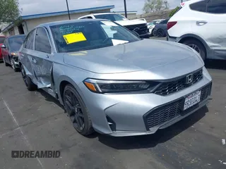 2025 Honda Civic Sport with VIN 2HGFE2F56SH555741, listed as a IAAI auction lot 42121762 with 3,080 mi miles and . Bid and sale history available at DreamBid. Image 1.