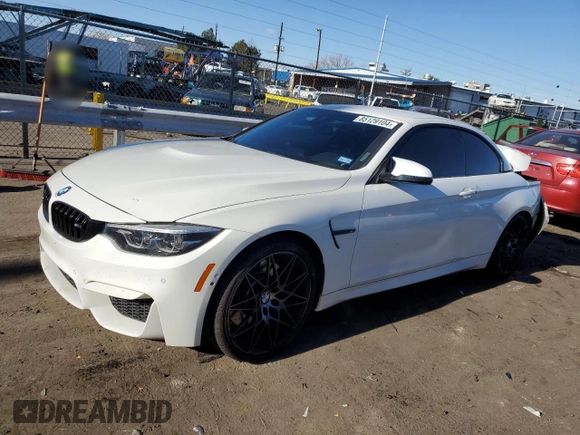 2020 BMW M4 with VIN WBS4Z9C04L5N26347, listed as a Copart auction lot 85129104 with 50,056 mi miles and Salvage Title. Bid and sale history available at carsss.com. Image 1.