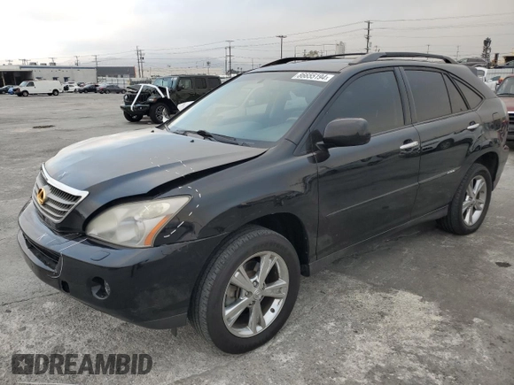 2008 Lexus RX 400h with VIN JTJGW31U982008675, listed as a Copart auction lot 86655194 with 127,021 mi miles and Salvage Title. Bid and sale history available at DreamBid. Image 1.