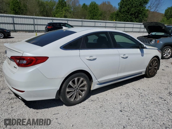 2015 Hyundai Sonata Limited with VIN 5NPE34AF7FH101524, listed as a Copart auction lot 52241465 with 136,586 mi miles and Salvage Title. Bid and sale history available at DreamBid. Image 3.