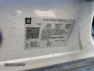2019 Chevrolet Traverse LT Cloth with VIN 1GNEVGKW5KJ315852, listed as a Copart auction lot 52023575 with 58,725 mi miles and Salvage Title. Bid and sale history available at carsss.com. Image 13.