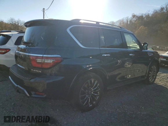 2021 Nissan Armada Platinum with VIN JN8AY2DA5M9372810, listed as a Copart auction lot 79209474 with 29,382 mi miles and Non Repairable. Bid and sale history available at carsss.com. Image 3.