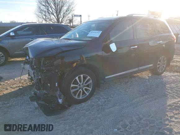 2014 Nissan Pathfinder SV z VIN 5N1AR2MM6EC701355, wystawiony jako IAAI lot #41535352 z przebiegiem 113 779 mil mil oraz . Historia ofert i sprzedaży dostępna na DreamBid. Obrazek 2.