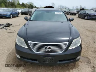 2009 Lexus LS 460 with VIN JTHCL46F195002703, listed as a Copart auction lot 54679515 with 222,391 mi miles and Salvage title. Bid and sale history available at DreamBid. Image 5.