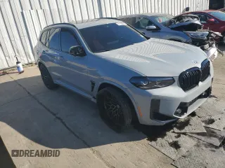 2023 BMW X3 M with VIN 5YM13EC06P9N64558, listed as a Copart auction lot 61100804 with 14,519 mi miles and Salvage Title. Bid and sale history available at carsss.com. Image 4.