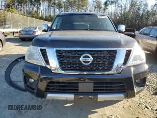 2017 Nissan Armada Platinum with VIN JN8AY2NE1H9704006, listed as a Copart auction lot 48964655 with 86,907 mi miles and Salvage Title. Bid and sale history available at carsss.com. Image 5.