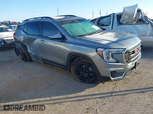 2023 GMC Terrain SLE with VIN 3GKALMEG7PL186419, listed as a IAAI auction lot 41243536 with 24,142 mi miles. Bid and sale history available at carsss.com. Image 1.