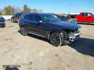 2022 BMW X3 sDrive30i with VIN 5UX43DP06N9M38769, listed as a IAAI auction lot 41260254 with 56,191 mi miles. Bid and sale history available at carsss.com. Image 1.