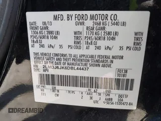 2013 Lincoln MKX with VIN 2LMDJ6JK6DBL44437, listed as a IAAI auction lot 41867123 with 89,386 mi miles and . Bid and sale history available at carsss.com. Image 9.