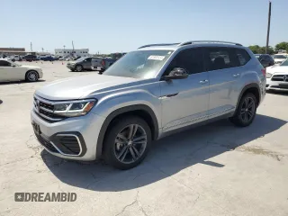 2022 Volkswagen Atlas 3.6L V6 SEL R-Line with VIN 1V2AR2CA2NC505987, listed as a Copart auction lot 61522024 with 57,703 mi miles and Salvage Title. Bid and sale history available at carsss.com. Image 1.