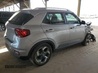 2024 Hyundai Venue SEL with VIN KMHRC8A35RU285446, listed as a Copart auction lot 51010505 with 33,792 mi miles and Salvage Title. Bid and sale history available at DreamBid. Image 3.