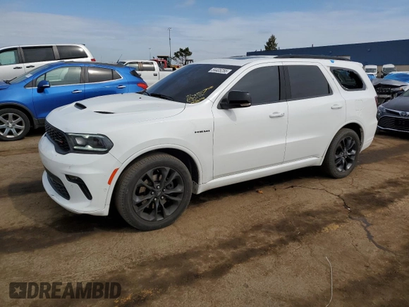 2023 Dodge Durango R/T Plus with VIN 1C4SDJCT8PC551018, listed as a Copart auction lot 54405255 with 34,382 mi miles and Clean title. Bid and sale history available at DreamBid. Image 1.