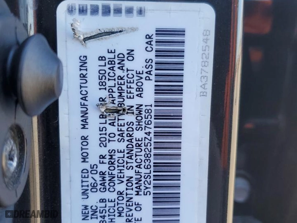 2005 Pontiac Vibe with VIN 5Y2SL63825Z476581, listed as a Copart auction lot 52519825 with 128,550 mi miles and Salvage Title. Bid and sale history available at carsss.com. Image 13.