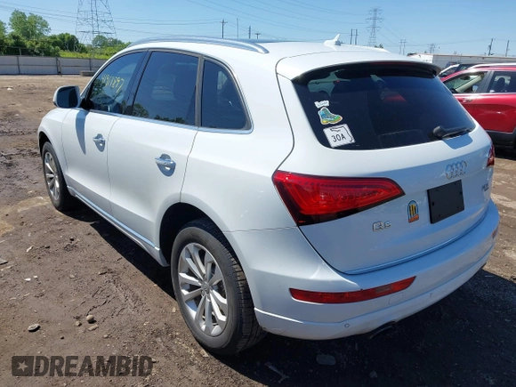 2015 Audi Q5 Premium Plus with VIN WA1LFAFP7FA063194, listed as a IAAI auction lot 41917897 with 125,625 mi miles and . Bid and sale history available at DreamBid. Image 3.