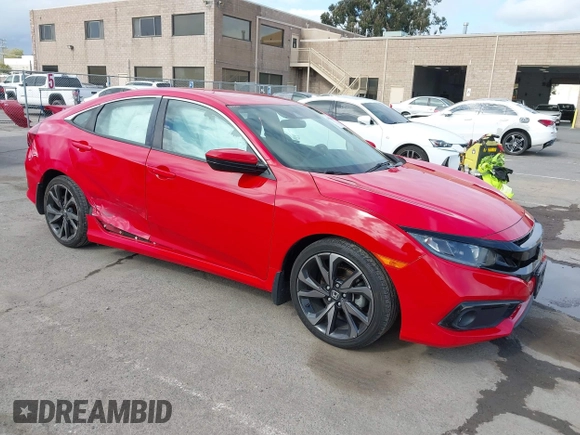 2019 Honda Civic Sport with VIN 2HGFC2F8XKH518773, listed as a IAAI auction lot 41934846 with 140,684 mi miles and . Bid and sale history available at DreamBid. Image 1.