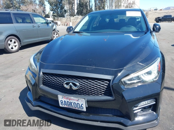 2014 Infiniti Q50 Hybrid Sport with VIN JN1AV7AR8EM700220, listed as a IAAI auction lot 41755814 with 133,154 mi miles. Bid and sale history available at carsss.com. Image 12.