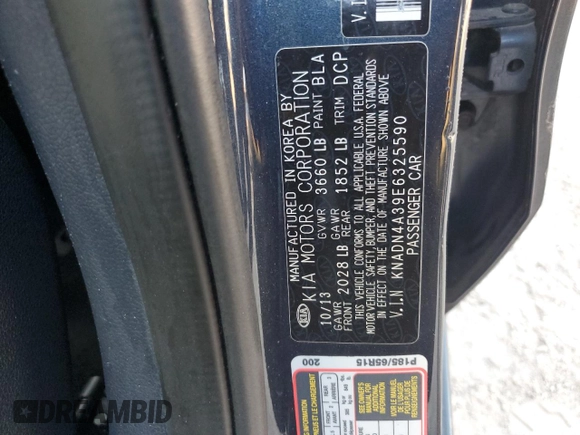 2014 Kia Rio EX with VIN KNADN4A39E6325590, listed as a Copart auction lot 71774344 with 90,785 mi miles and Salvage Title. Bid and sale history available at carsss.com. Image 12.