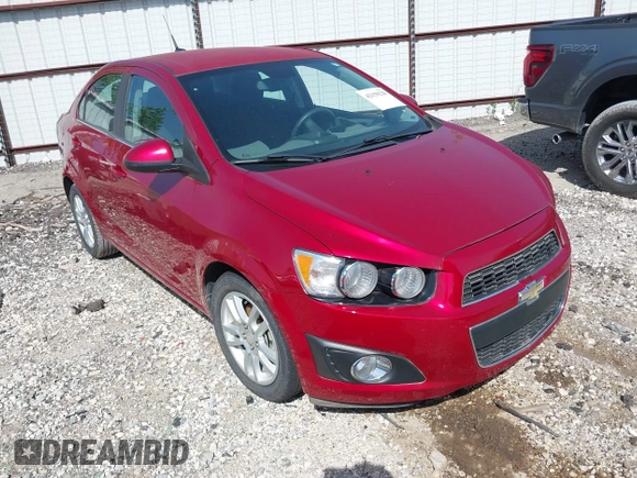 2012 Chevrolet Sonic LT with VIN 1G1JC5SH8C4222013, listed as a IAAI auction lot 42150220 with 76,706 mi miles and . Bid and sale history available at DreamBid. Image 1.