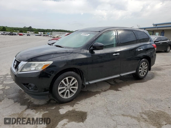 2014 Nissan Pathfinder S with VIN 5N1AR2MN1EC674574, listed as a Copart auction lot 56566035 with 183,977 mi miles and Salvage title. Bid and sale history available at DreamBid. Image 1.
