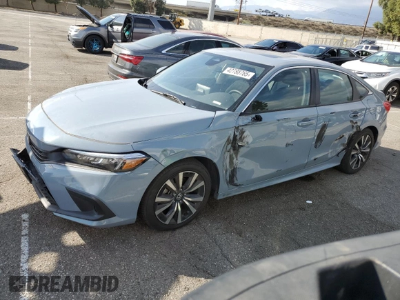 2023 Honda Civic Sedan EX with VIN 2HGFE1F77PH322020, listed as a Copart auction lot 42788765 with 54,779 mi miles and Salvage Title. Bid and sale history available at carsss.com. Image 1.