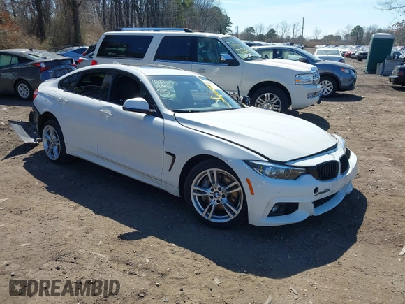 2019 BMW 4 Series 440i xDrive with VIN WBA4J7C58KBM76130, listed as a IAAI auction lot 41885173 with 43,690 mi miles and . Bid and sale history available at carsss.com. Image 1.