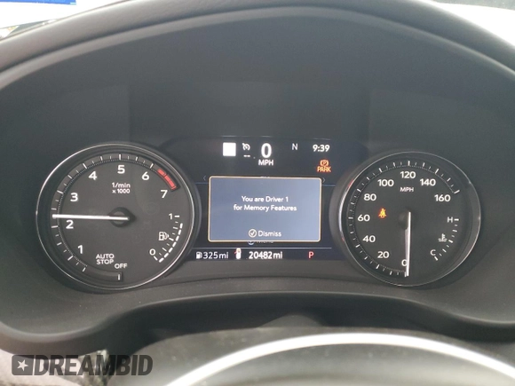 2021 Cadillac XT4 FWD Sport with VIN 1GYFZER42MF050687, listed as a Copart auction lot 78860394 with 20,482 mi miles and Salvage Title. Bid and sale history available at DreamBid. Image 9.