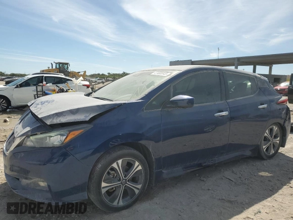 2021 Nissan LEAF SV Plus with VIN 1N4BZ1CV0MC556041, listed as a Copart auction lot 47408545 with 25,052 mi miles and Salvage title. Bid and sale history available at DreamBid. Image 1.