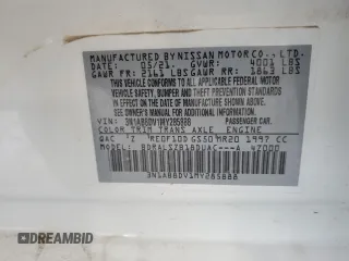 2021 Nissan Sentra SR with VIN 3N1AB8DV1MY285888, listed as a Copart auction lot 51169805 with 40,728 mi miles and Salvage Title. Bid and sale history available at DreamBid. Image 15.