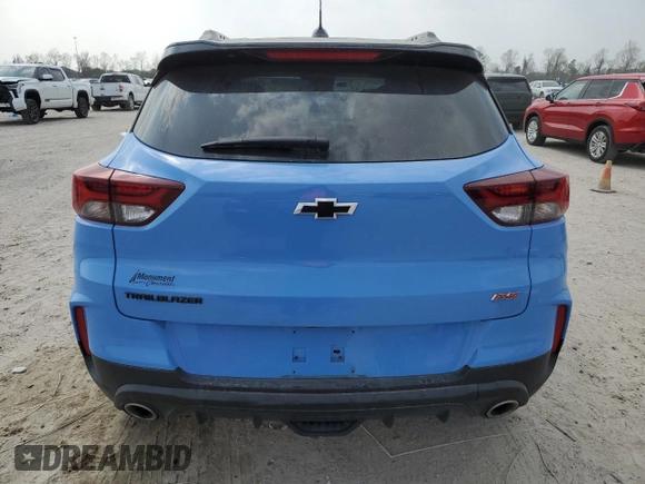 2023 Chevrolet TrailBlazer RS with VIN KL79MTSL2PB143953, listed as a Copart auction lot 49394705 with 16,458 mi miles and Salvage Title. Bid and sale history available at DreamBid. Image 6.