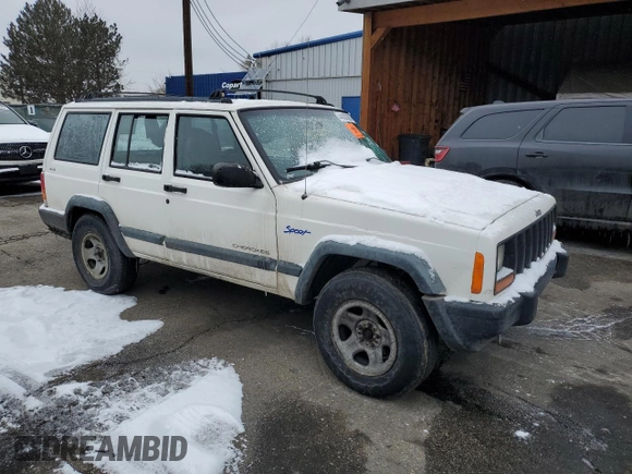 1997 Jeep Cherokee Sport with VIN 1J4FJ68S2VL566709, listed as a Copart auction lot 44800385 with 191,654 mi miles and Non Repairable. Bid and sale history available at carsss.com. Image 4.