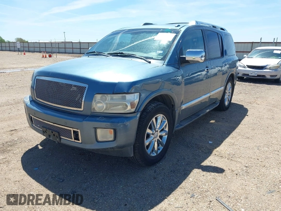2008 Infiniti QX56 with VIN 5N3AA08C48N907934, listed as a IAAI auction lot 42070287 with 220,766 mi miles. Bid and sale history available at carsss.com. Image 2.