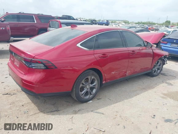 2024 Honda Accord EX with VIN 1HGCY1F30RA049494, listed as a IAAI auction lot 41945019 with 15,273 mi miles and . Bid and sale history available at DreamBid. Image 4.