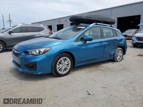 2017 Subaru Impreza Premium with VIN 4S3GTAD69H3723771, listed as a Copart auction lot 55430675 with 27,451 mi miles and Salvage title. Bid and sale history available at DreamBid. Image 1.