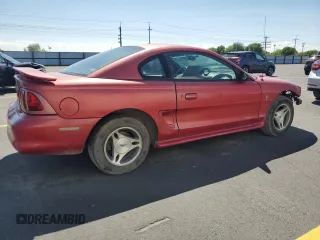 1998 Ford Mustang with VIN 1FAFP4041WF260094, listed as a Copart auction lot 60532955 with 162,633 mi miles and Salvage title. Bid and sale history available at DreamBid. Image 3.