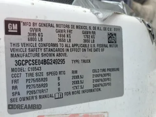 2011 Chevrolet Silverado 1500 LT with VIN 3GCPCSE04BG249295, listed as a Copart auction lot 49554345 with 242,938 mi miles and Salvage Title. Bid and sale history available at DreamBid. Image 12.