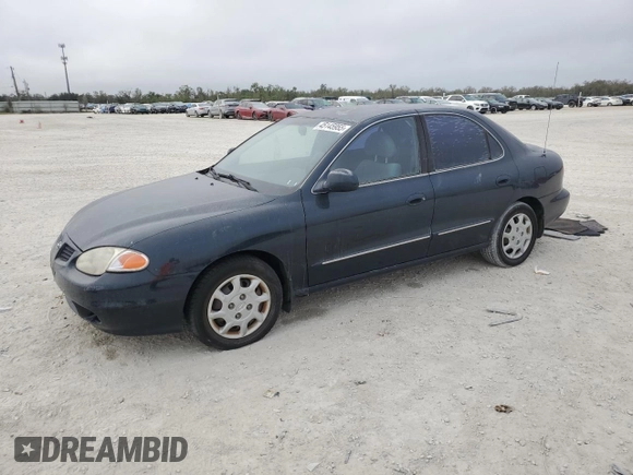 2000 Hyundai Elantra GLS z VIN KMHJF35F9YU032902, wystawiony jako Copart lot #45145955 z przebiegiem 79 229 mil mil oraz Czysty tytuł • Clean title. Historia ofert i sprzedaży dostępna na DreamBid. Obrazek 1.