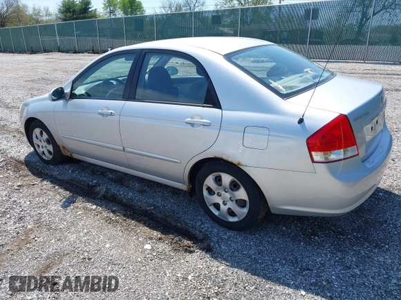 2007 Kia Spectra EX with VIN KNAFE121775415964, listed as a IAAI auction lot 41951831 with 176,903 mi miles. Bid and sale history available at carsss.com. Image 3.