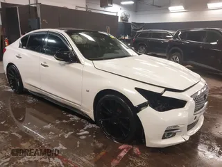 2014 Infiniti Q50 Sport with VIN JN1BV7AR4EM705418, listed as a IAAI auction lot 41698553 with 124,554 mi miles and . Bid and sale history available at carsss.com. Image 1.
