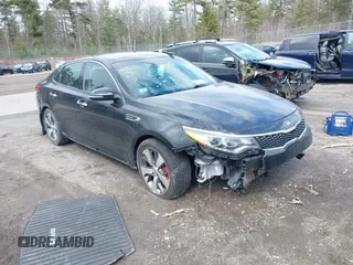 2018 Kia Optima SX with VIN 5XXGW4L24JG242582, listed as a IAAI auction lot 41975180 with 122,793 mi miles and . Bid and sale history available at DreamBid. Image 1.