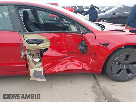 2023 Tesla Model 3 Long Range with VIN 5YJ3E1EB6PF388801, listed as a IAAI auction lot 41610678 with 20,144 mi miles and . Bid and sale history available at DreamBid. Image 6.