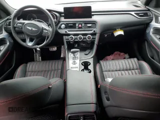 2023 Genesis G70 3.3T with VIN KMTG54TE4PU135081, listed as a Copart auction lot 55341144 with 3,637 mi miles and Salvage Title. Bid and sale history available at carsss.com. Image 8.