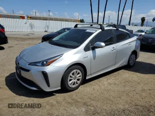 2021 Toyota Prius L Eco with VIN JTDKAMFU3M3151118, listed as a Copart auction lot 51860545 with 90,728 mi miles and Salvage title. Bid and sale history available at DreamBid. Image 1.