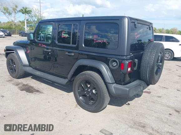 2023 Jeep Wrangler Willys with VIN 1C4HJXDN1PW634763, listed as a IAAI auction lot 41689202 with 23,369 mi miles and . Bid and sale history available at DreamBid. Image 3.